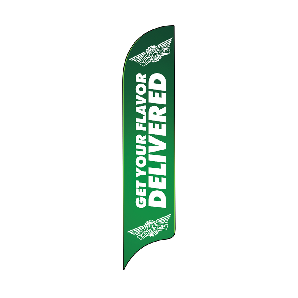 15' Wingstop Logo Get Your Flavor Delivered AdverSail Flag (2023 Art)