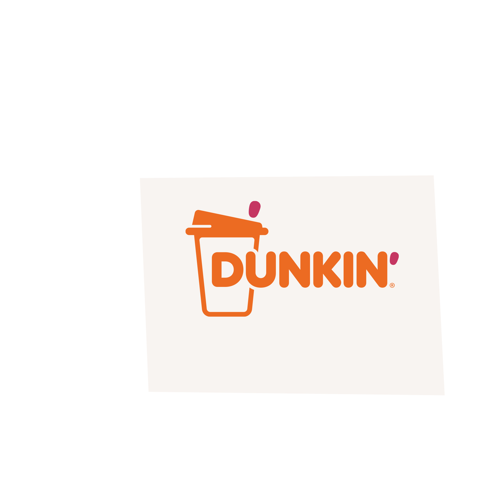 10' X 10' Dunkin' Donuts Cream & Orange Logo Tent Backwall