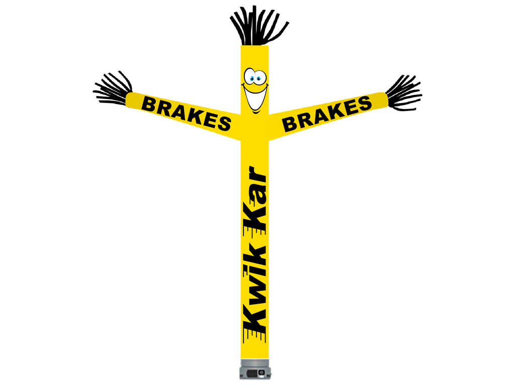 18' FullSpeed Automotive Kwik Kar Yellow Brakes Tube Dancer Fabric Only (with face & arms)