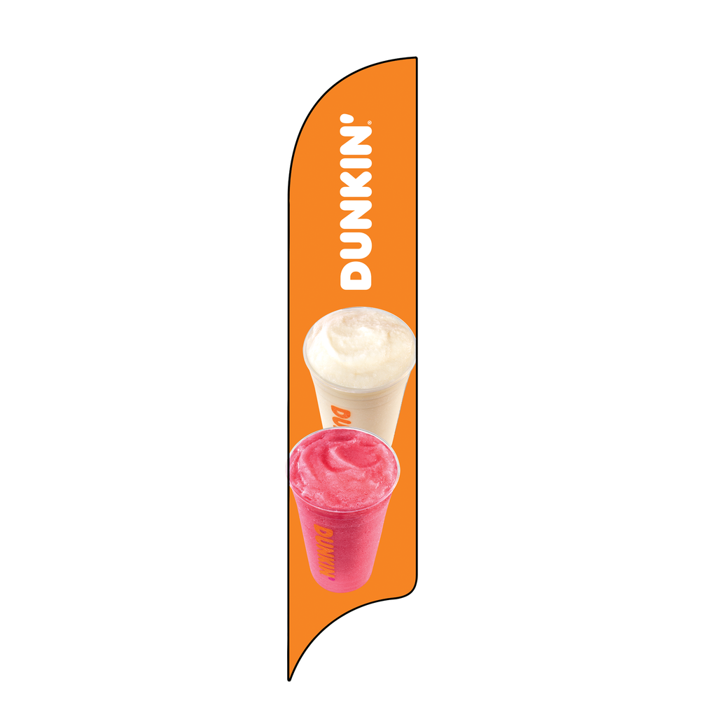 15' Dunkin' Donuts Orange Coolatta AdverSail Flag 